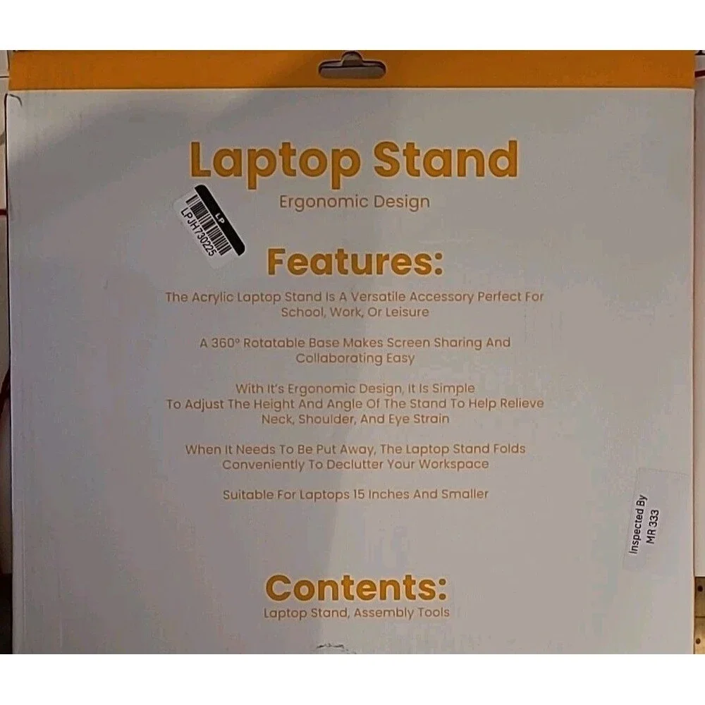 Iridescent Acrylic Cloud Laptop Stand – Adjustable Desktop Holder – Open Box